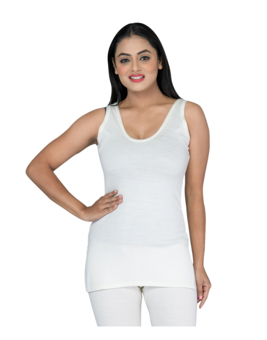 Women Inner Slip Woolblend SL Thermal Cream
